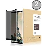 Hoperain Samsung Galaxy Note 8 Privacy Screen Protector 3D Curved Tempered [Case Friendly] Glass Screen Film for Samsung Galaxy Note 8 (Black) 2 Pack