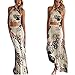 Sunfei Sexy Women Summer Halterneck Maxi Long Dress (S)