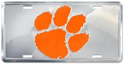 Clemson Tigers License Plate Tin Sign 6 X 12in