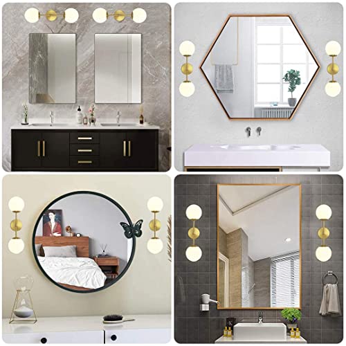 Uplantin Globe Wall Sconce, 21'' Modern Milk Glass Globe Sconce Wall