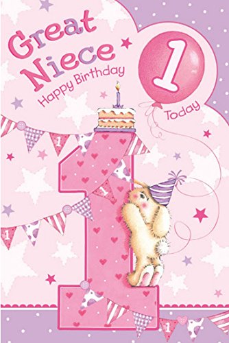 Great Niece 2nd 2 Today Happy Birthday Card With A Lovely Verse: Amazon