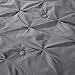 HOME HUG TEXTILES Pinch Pleat Puckering Bedding Set, King Size, Wrinkle Resistance, 3-Peices, Light Grey