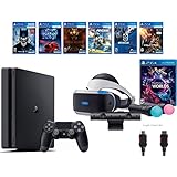 PlayStation VR Launch Bundle 8 Items:VR Launch Bundle,PlayStation 4 Slim 1TB ,6 VR Game Disc Until Dawn: Rush of Blood,EVE: Valkyrie, Battlezone, Batman: Arkham VR, DriveClub, Battlezone