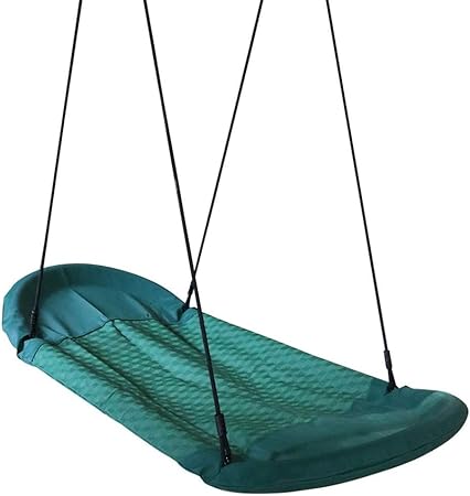 Gimnasios y Columpios Columpio para niños Interior y Exterior Tela para hamacas para Adultos Nido de pájaro Forma de Barco Columpio Silla con balcón Columpio Doble Columpios (Color : Green): Amazon.es: Hogar