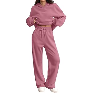 Shiketong Women's 2 Piece Hooded Lounge Set Matching Sweatsuits | 2 Pc Lounge Sets for Women , Airport Travel Outfits, Comfy