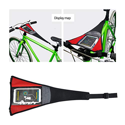 WOWOSS 2 Pack Bike Frame Sweat Guard Sweat Absorbs Prevent Bicycle from Corrosion for Bicycle Trainer Indoor Cycling Training with Phone Pouch
