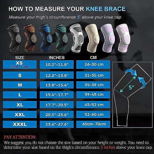 NEENCA Knee Brace for Knee Pain Relief, Compression Knee Support with