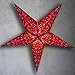 GalaxyArts Paper Star Lantern, 24-Inch Maharani Red, 3D 5-Point Hanging Light Up Lamp for Christmas, Diwali, Weddings, Parties, Birthday, Handmade Foldable Indoor Outdoor Ceiling Decoration