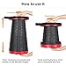 ELECOOL Camp Stool,Plastic Retractable Stool Holds up 330 Lbs with Pulling from 2.4 to 18 Inches Lightweight Portable Stool for Travel Camping Fishing Garden BBQ, Kitchen,Party Supplies(Red)thumb 2