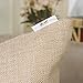 Home Brilliant Burlap Decorative Throw Pillow Euro Sham Pillowcase Cushion Cover for Couch Outdoor Patio Spring Decor, 26x26(66cm), Light Linen