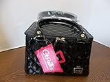 Caboodles Tapered Tote Sassy Makeup Cosmetic Bag (Black Quilted Vinyl)