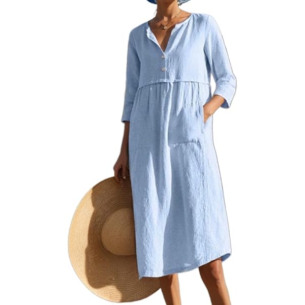 blue and white striped dresses Cabana Stripe Calypso Dress S main image 0