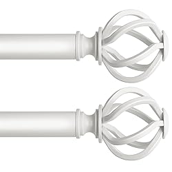 2 Pack Curtain Rods for Windows 48 to 84