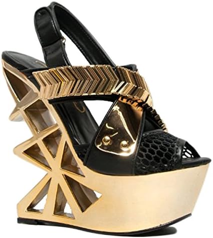 Privileged TAVIK Geometric Statement Wedge Heel Slingback Platform Sandal