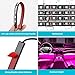 Interior Car Lights, TATUFY Car LED Strip Lights, 4pcs 48 LED DC 12V Interior Car Lights Bluetooth App Control Lighting Kits Multi Color Music with Car Charger Sound Active Function for Smart Phonethumb 4