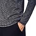Zengjo 1/4 Zip Pullover Mens(L,Black & Grey)