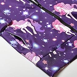 Unicorn Hoodie for Girls Sweatshirts Zip Up Jackets