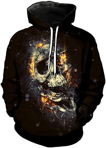 Jamemcabin 2018 3D Hoodies Men Hoody Sweatshirts Skull 3D Print Casual Pullovers Streetwear Tops Spring Autumn Green XXXL