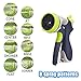 SANCEON Garden Hose Nozzle, Heavy Duty Zinc Alloy Water Spray Nozzle, Spiral 8 Adjustable Watering Patterns - Slip Resistant, Labor-saving - for Watering Plants, Cleaning, Showering Pets and Car Wash