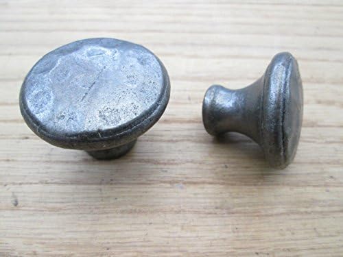 Ironmongery World® HAMMERED EFFECT VINTAGE INDUSTRIAL CAST IRON CUPBOARD CABINET DRAWER DOOR KNOBS PULL HANDLES (HAMMERED EFFECT 35MM ANTIQUE IRON)