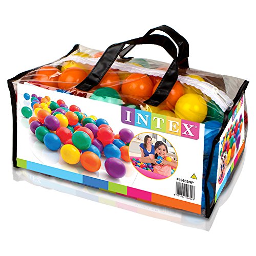 Intex 2-1/2" Fun Ballz - 100 Multi-Colored Plastic Balls, for Ages 2+