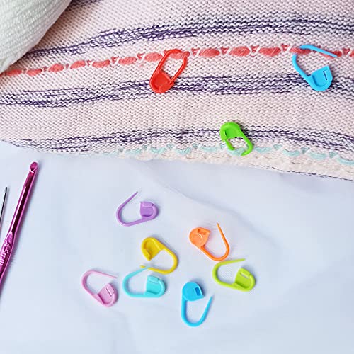 200 Knitting Needle Markers and 9 Sewing Needles with Storage Box, High