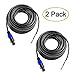 Yoico 2Pcs 25 Feet Professional Speakon to 1/4 Speaker Cable, Pair 25 ft 12 Gauge Speakon to 1/4 Male Inch Audio Amplifier Connection Heavy Duty Cord Wire with Twist Lock
