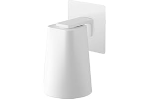 Yamazaki Home Tower Self Adhesive Reusable Bathroom Cup, Wall Mounted Magnetic Tumbler - Abs Plastic