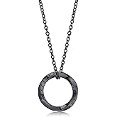 VNOX Viking Necklace for Men - Norse Nordic 24 Runes Alphabets Pendant Necklace Mobius Twist Pagan Amulet Talisman - Jewelry Gift for Men Women