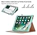 iPad Pro 12.9 (Compatible with 2017 and 2015 Model) Case, WWW [Luxury Laser Flower] Premium PU Leather Case Protective Cover with Auto Wake/Sleep Feature for iPad Pro 12.9 (Both 2017 and 2015) Green