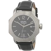 Gevril Men's Canal St Automatic Watch, Genuine Leather Strap