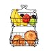 Birsppy mcyiqihai Linkfu 2 Tier Fruit/Bread Basket Removable Screwless Metal Storage Basket Rack for Snack, Bread, Fruit, Vegetables, Counter, Table, Kitchen and Home - Black