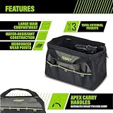 AWP 15 Inch Wide Opening Zippered Tool Bag 3 Exterior Pockets Organizer view 2