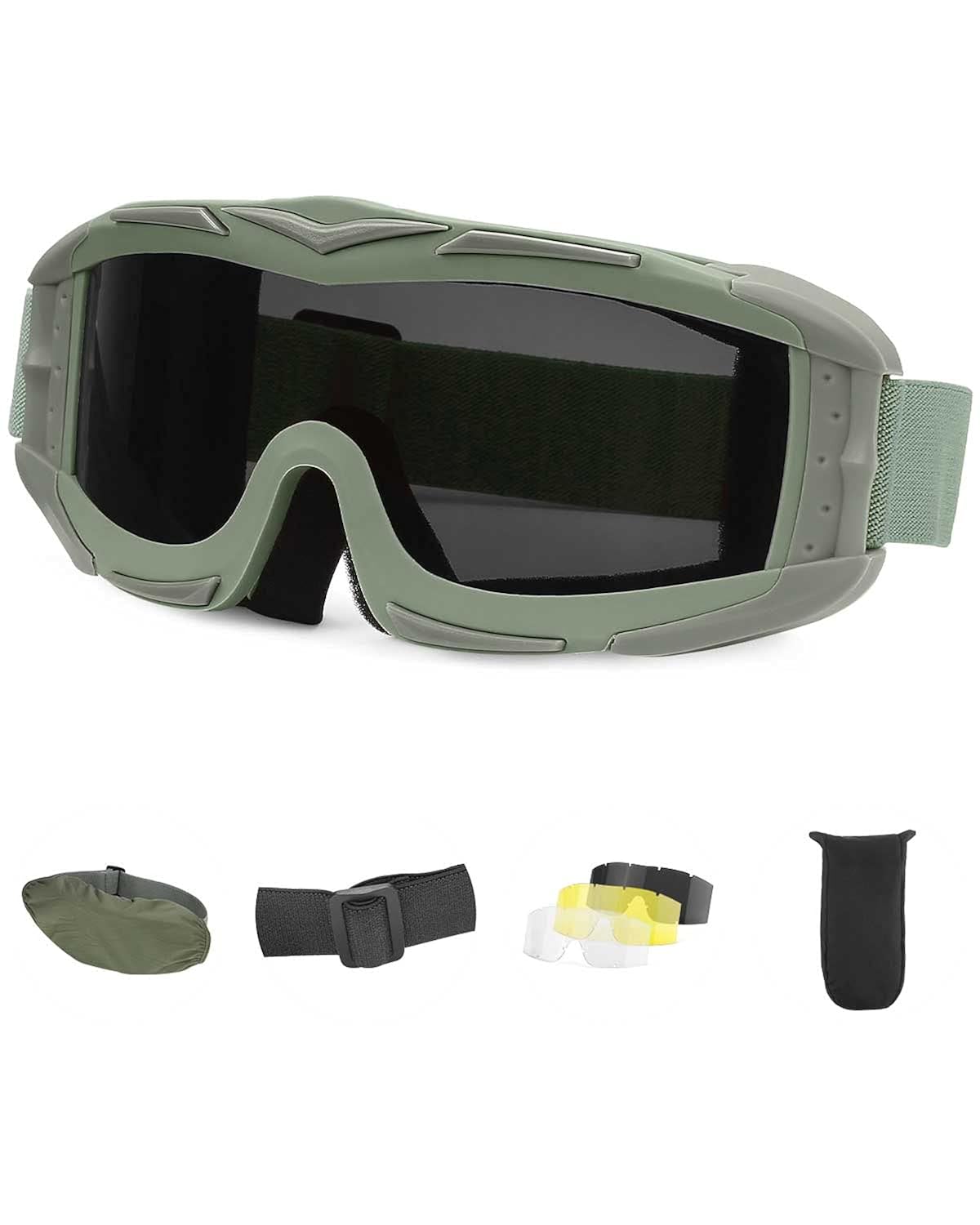 Airsoft Goggles Tactical Safety Goggles Anti Fog With 3 Lens Military