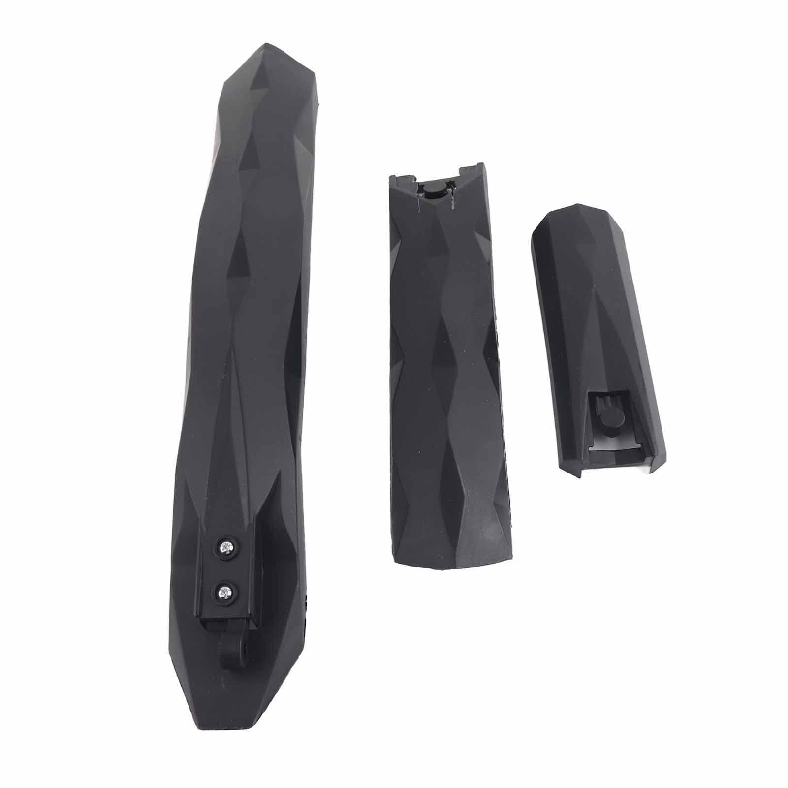 Dilwe Mudguard Fenders Set, Adjustable Bike Fenders Bicycle Tyre Mud Guards with LED Taillight for Most Mountain Bike(Black)