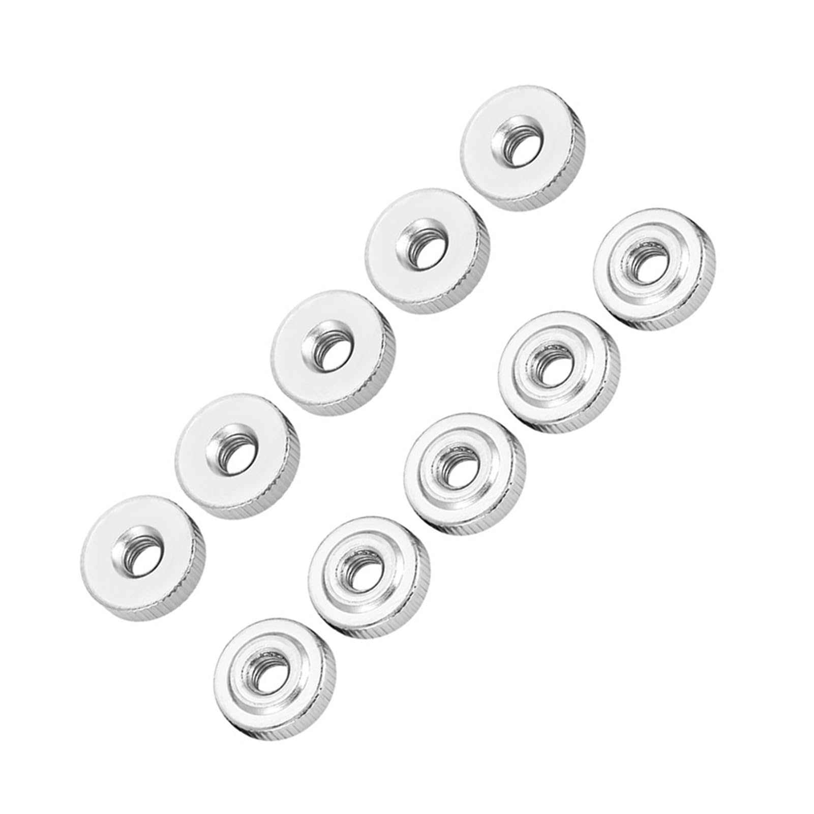 ViaGasaFamido Knurled Nut, Round Knurled Thumb Nuts, GB807 M3 M4 M5 M6 M8 M10 Carbon Steel Handle Nut Knurled Thumb Nuts(M410pcs)