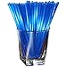 Royer 6 Inch Round Top Swizzle Sticks, Set of 48, Fluorescent Day-Glow Blue - Made In USA