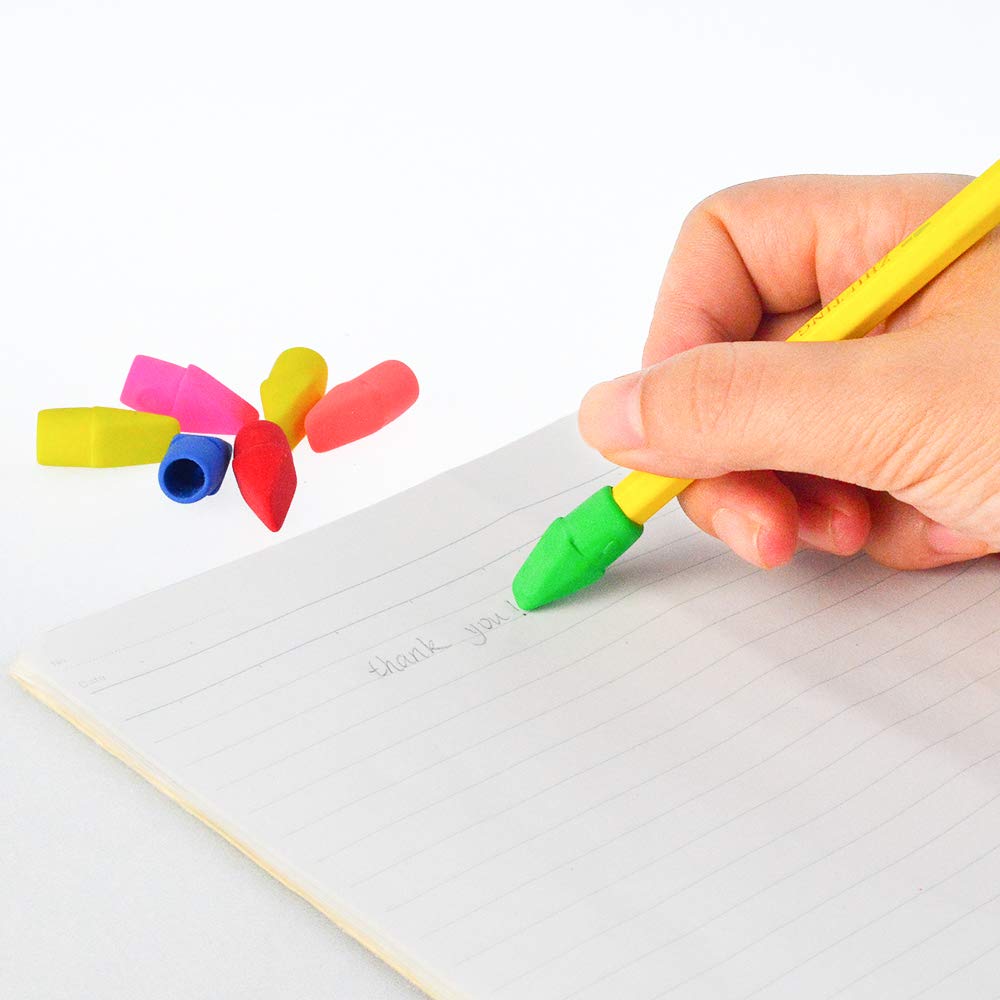 Pencil Top Eraser Caps, SUMERSHA 300pcs Eraser Caps For Children Kids Student Learning Painting Use in School, Home & Office Assorted Colors 1inch