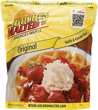 Carbon's Golden Malted Pancake &amp; Waffle Flour Mix, Original, 32-Ounces (Pack of Two)