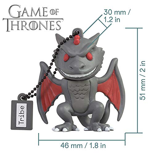 tribe games of thrones pendrive figura 16 gb divertida memoria usb 2.0, llavero, drogon 