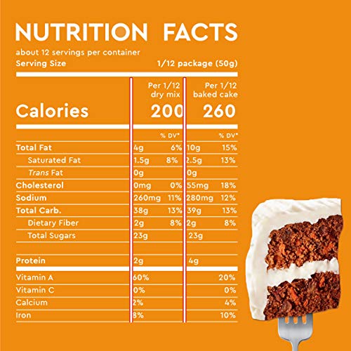 DUNCAN HINES SIGNATURE PERFECTLY MOIST CARROT CAKE MIX