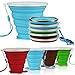AVALEISURE Collapsible Travel Cup. Ultra-Slim Foldable Silicone Cup with Lid for Coffee, Water, Tea. Portable Camping, Hiking, Outdoor Sets of 2 or 4