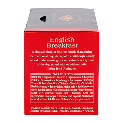 Ahmad Tea Black Tea, English Breakfast Teabags, 20 ct (Pack of 6