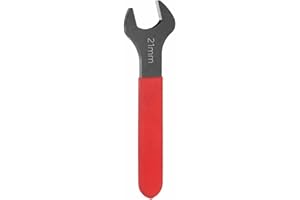 HARFINGTON Single Open End Wrench 21mm Metric 15 Degree Offset Angle U-Shaped Open Ended Spanner Small Flat Head Blackening Wrench with Red Shank for Automotive Repair Furniture Assembly