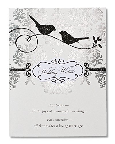 American Greetings Wedding Wishes Wedding Card With Glitter
