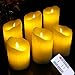 Flameless LED Candles Real Drip Pillar Wax with Timer and 10-Key Remote for Wedding,Votive,Yoga and Christmas Halloween Decoration Set of 6