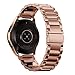 Shangpule Compatible Galaxy Watch Active (40mm) / Galaxy Watch Bands (42mm), Stainless Steel Metal Replacement Strap Bracelet Compatible Galaxy Watch Active (Rose Gold)