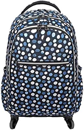 Cooralledtooere Reversible push-pull dual-purpose universal wheel light travel bag, three-layer zipper waterproof trolley bag, pullable folding men and women backpack duffel bag, canvas waterproof fab