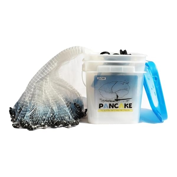 BASICGEAR PANCAKE CAST NET, 8FT RADIUS WITH 1...