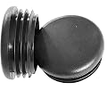 (Pack of 8) 1 1/4" (1.25 Inch) OD Round (10-14 Gauge 0.99"-1.08" ID) Black FENCING Tubing Plug End Cap - Steel Furniture Pipe Tube Cover Insert | - End Caps for Fitness Equipment
